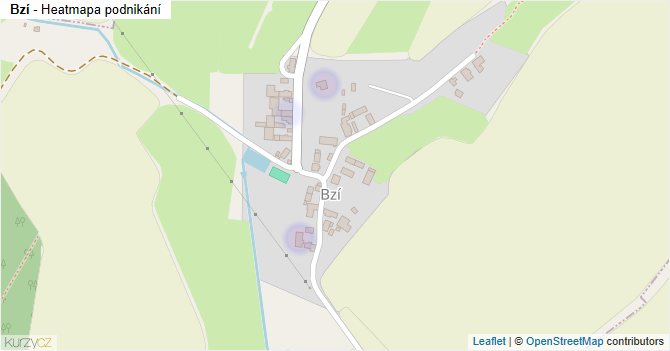 Bzí - mapa podnikání