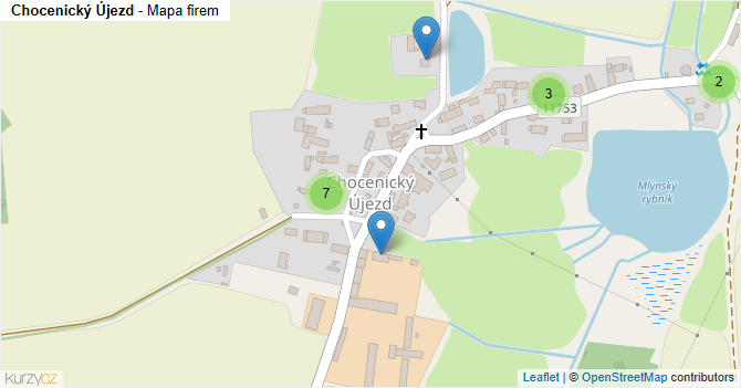 Chocenický Újezd - mapa firem