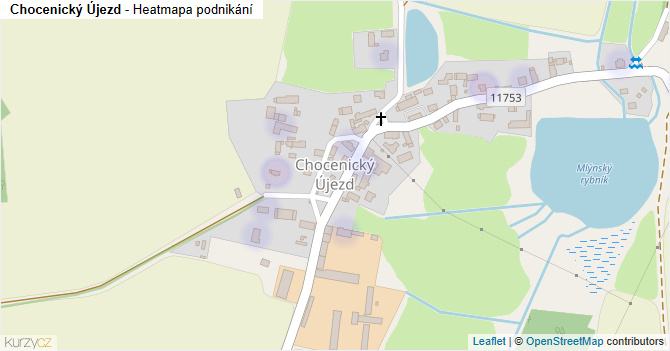 Chocenický Újezd - mapa podnikání