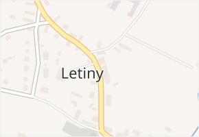 Letiny v obci Letiny - mapa části obce
