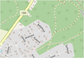 Babyková v obci Letkov - mapa ulice