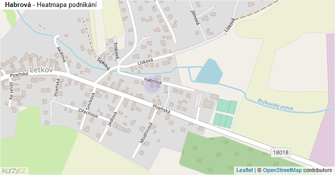 Habrová - mapa podnikání