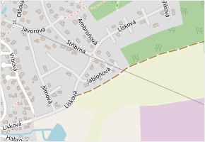 Jabloňová v obci Letkov - mapa ulice