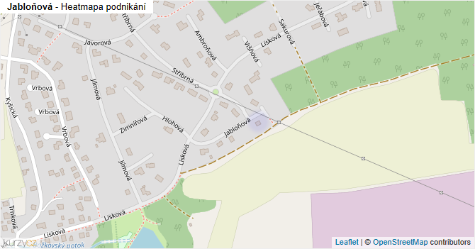 Jabloňová - mapa podnikání