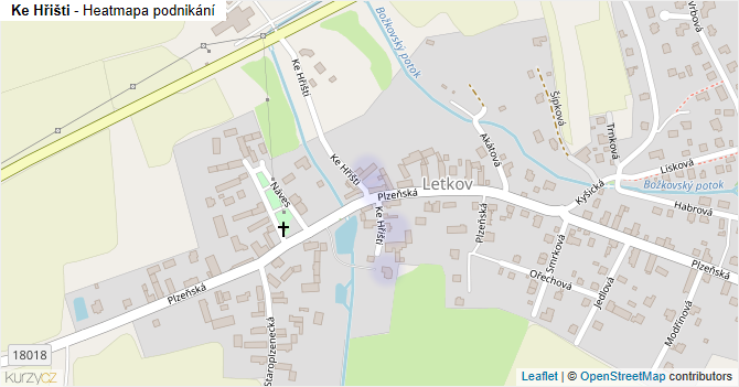Ke Hřišti - mapa podnikání