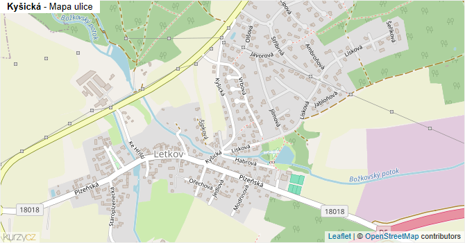 Kyšická - mapa ulice