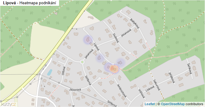 Lipová - mapa podnikání
