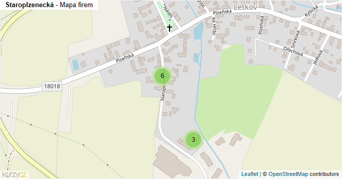 Staroplzenecká - mapa firem