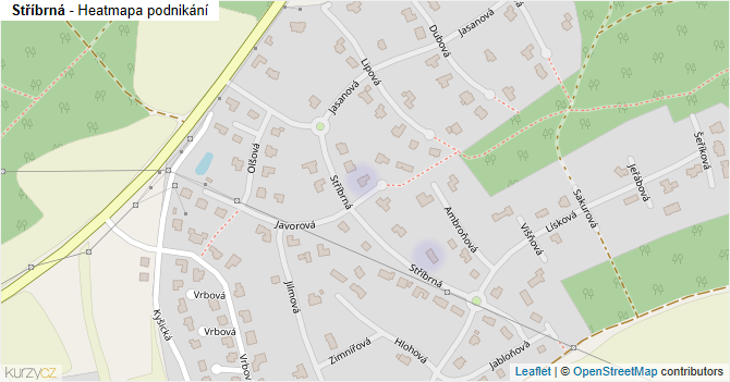 Stříbrná - mapa podnikání