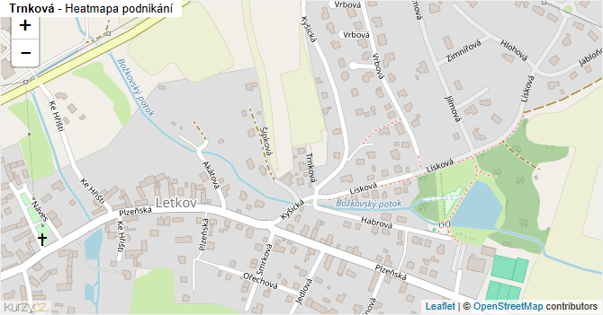 Trnková - mapa podnikání