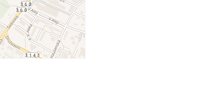Alfonse Muchy v obci Letohrad - mapa ulice