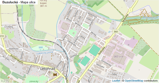Buzulucká - mapa ulice