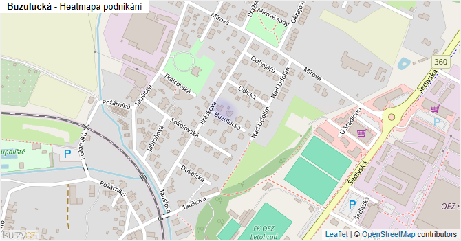 Buzulucká - mapa podnikání