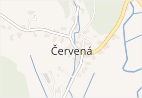 Červená v obci Letohrad - mapa části obce