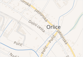 Dolní cesta v obci Letohrad - mapa ulice