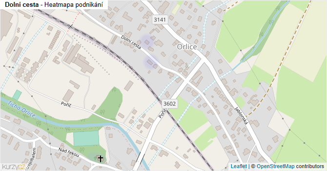 Dolní cesta - mapa podnikání