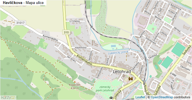 Havlíčkova - mapa ulice