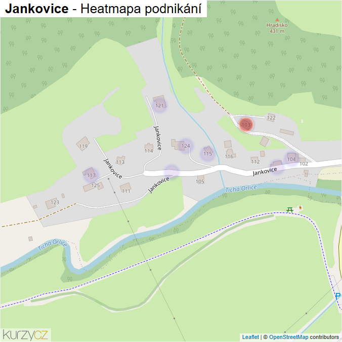 Mapa Jankovice - Firmy v ulici.