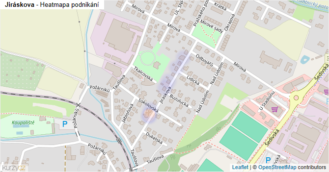 Jiráskova - mapa podnikání