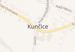 Kunčice v obci Letohrad - mapa části obce