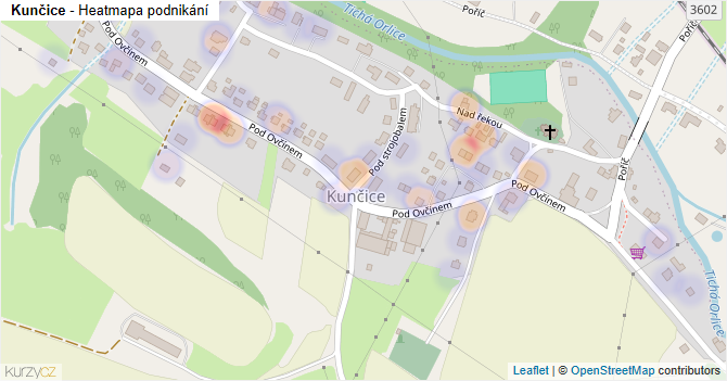 Kunčice - mapa podnikání
