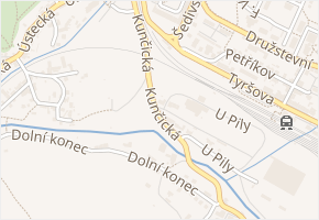 Kunčická v obci Letohrad - mapa ulice