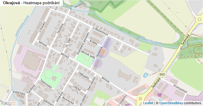 Okrajová - mapa podnikání