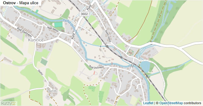 Ostrov - mapa ulice