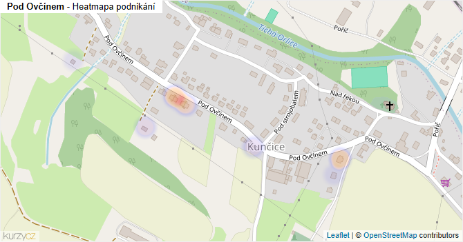 Pod Ovčínem - mapa podnikání