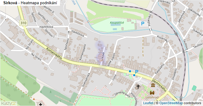 Sirková - mapa podnikání