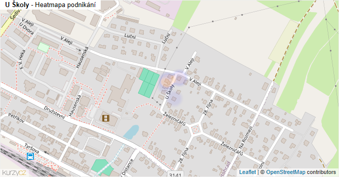 U Školy - mapa podnikání