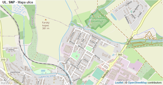UL. SNP - mapa ulice