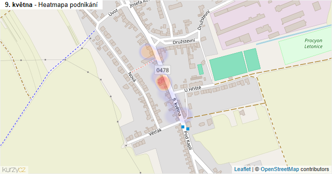 9. května - mapa podnikání