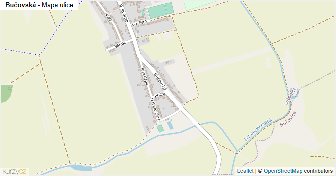 Bučovská - mapa ulice