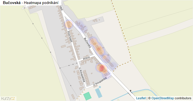Bučovská - mapa podnikání
