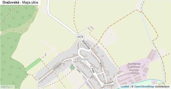 Dražovská - mapa ulice