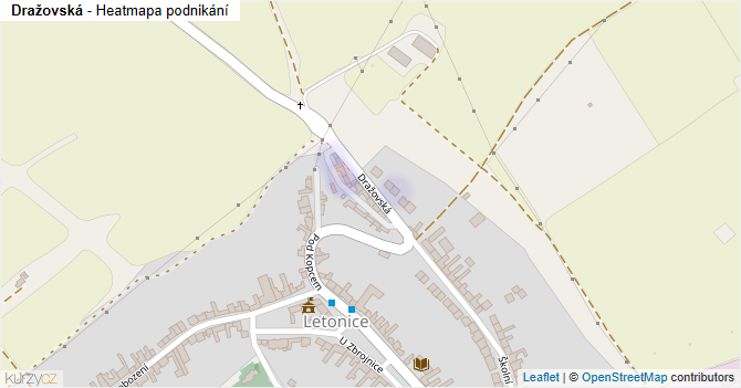 Dražovská - mapa podnikání