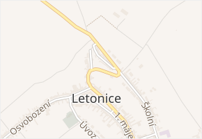 Pod Kopcem v obci Letonice - mapa ulice