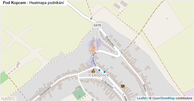 Pod Kopcem - mapa podnikání