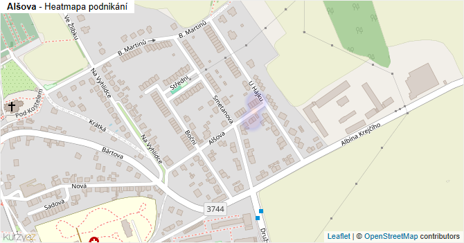 Alšova - mapa podnikání