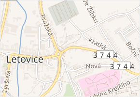 Bártova v obci Letovice - mapa ulice