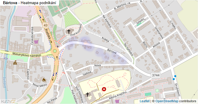 Bártova - mapa podnikání