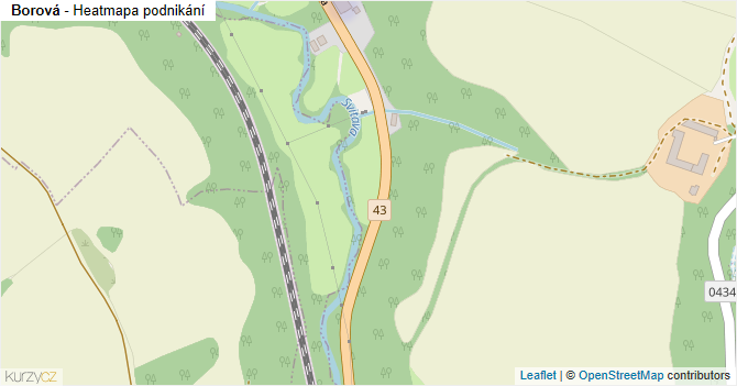 Borová - mapa podnikání