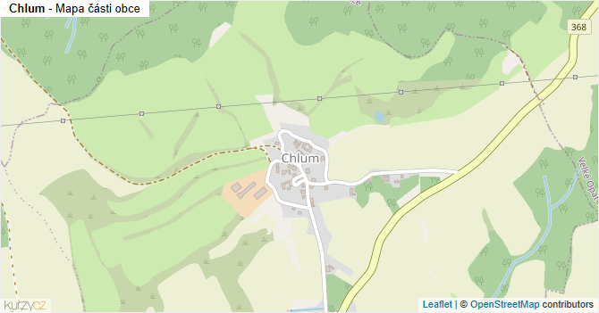 Chlum - mapa části obce