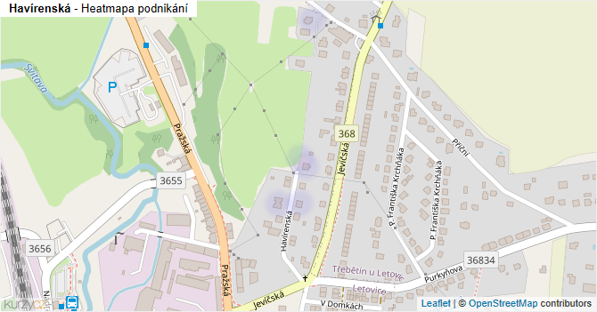 Havírenská - mapa podnikání