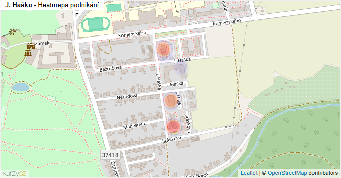 J. Haška - mapa podnikání