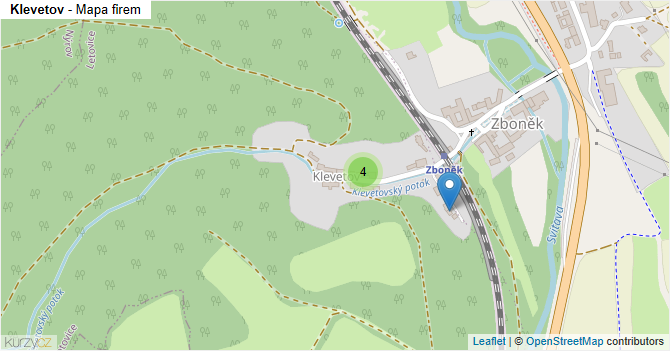 Klevetov - mapa firem