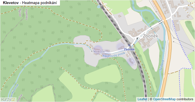 Klevetov - mapa podnikání
