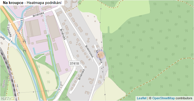 Na kroupce - mapa podnikání