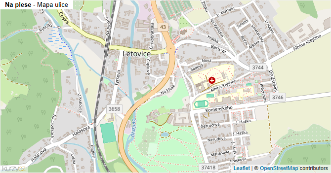 Na plese - mapa ulice